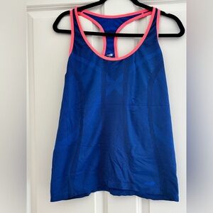 Avia Blue Tank Top with Pink Trim
